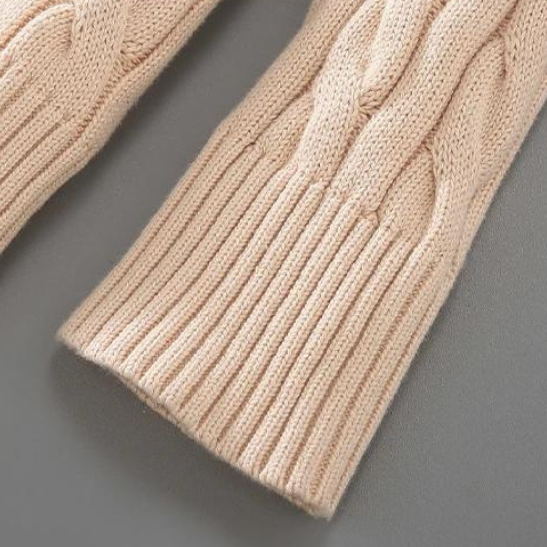 Pull torsadé demi-zip Hadrien