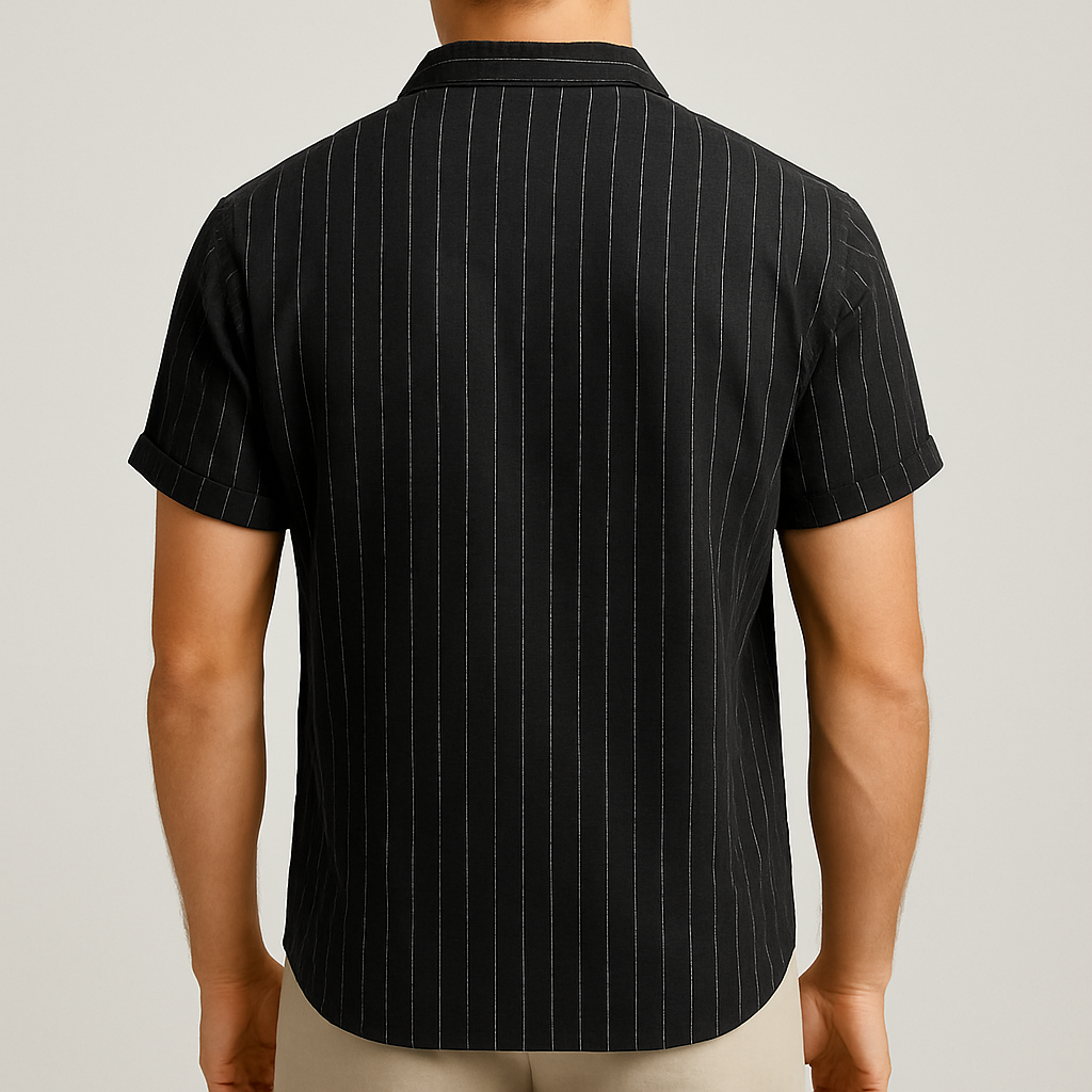 Chemise Sanlorenzo rayée manches courtes