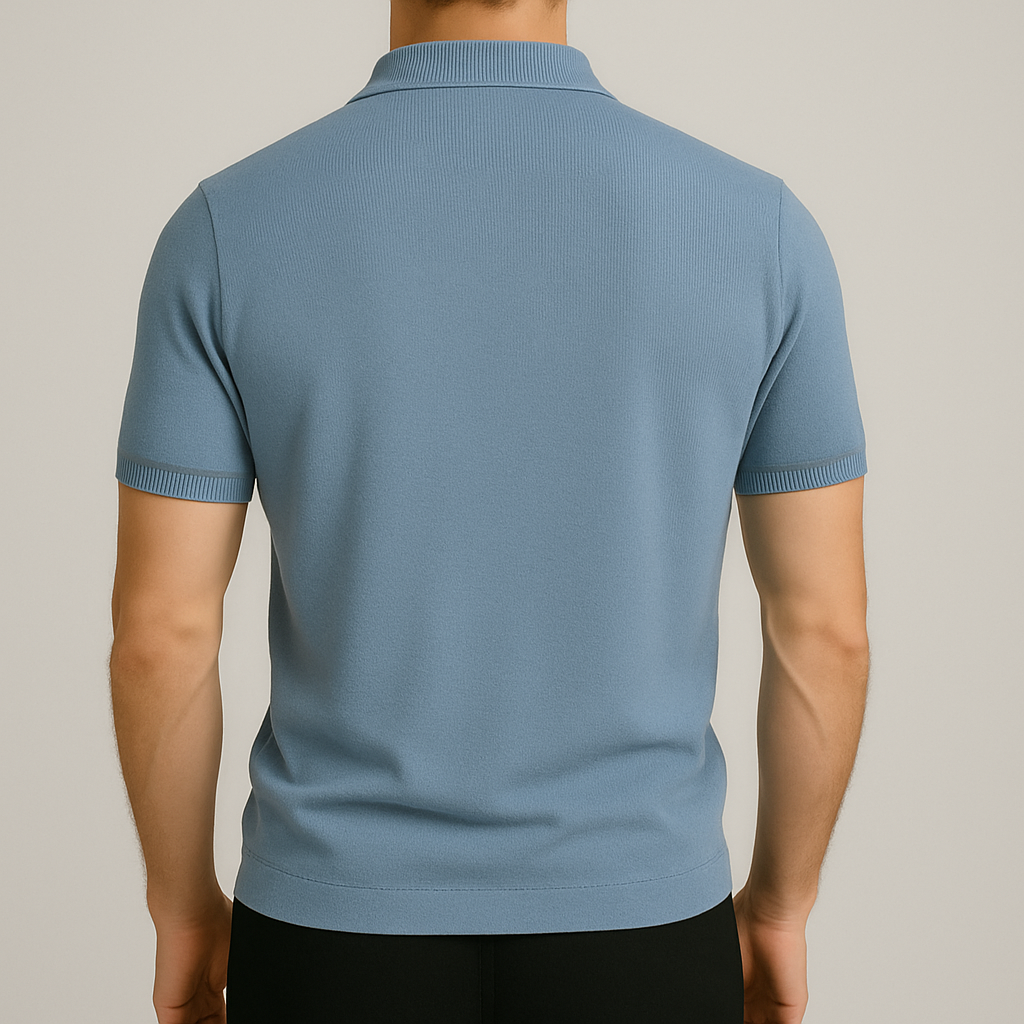 Polo Lareno zippé maille fine