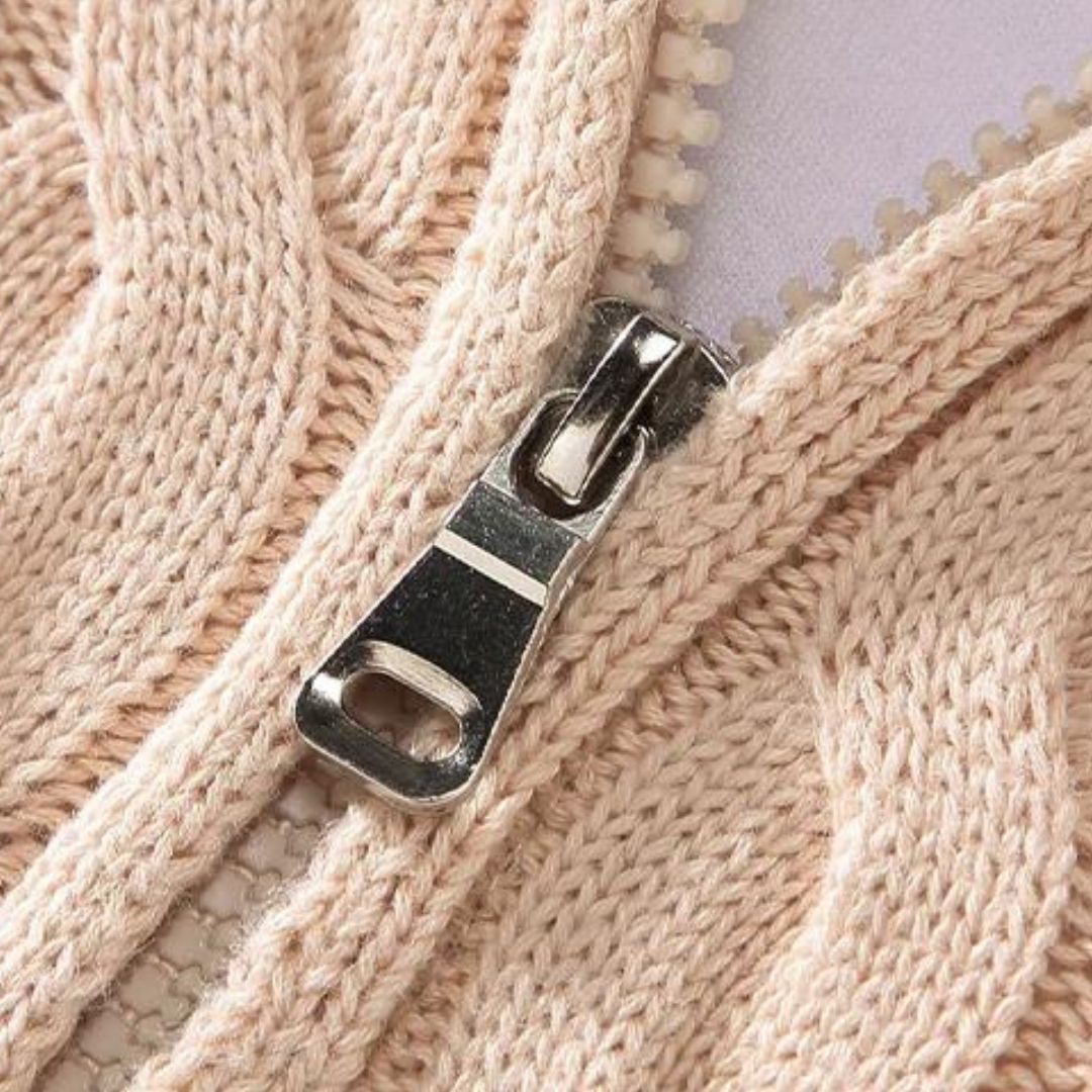 Pull torsadé demi-zip Hadrien