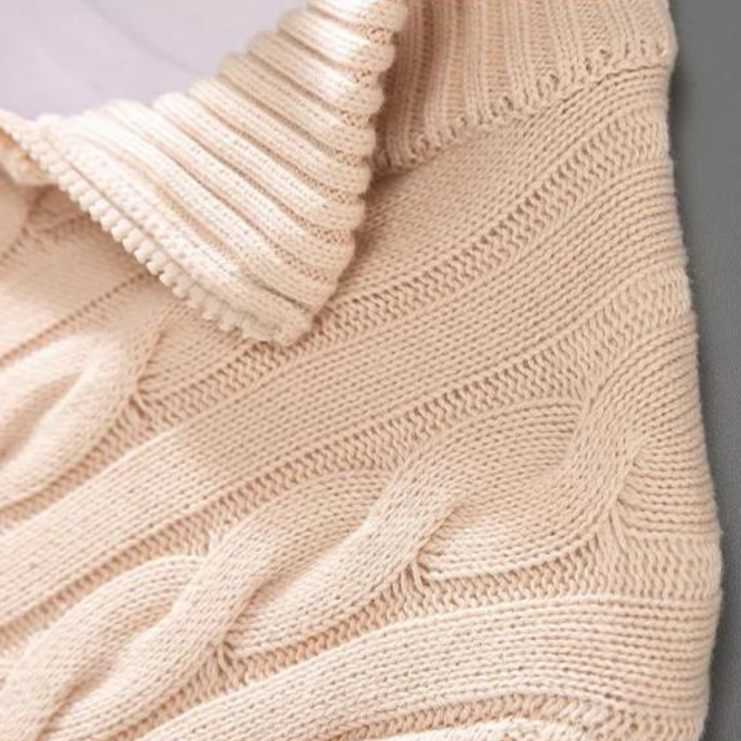Pull torsadé demi-zip Hadrien